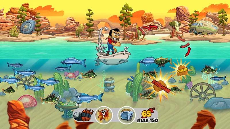 Barca e mare aperto in Dynamite Fishing World Premium